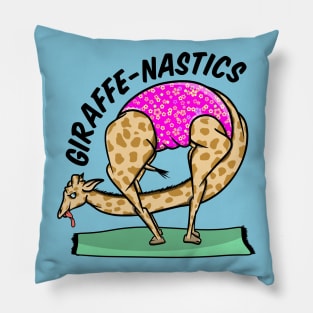 Giraffe doing gymnastics Pillow