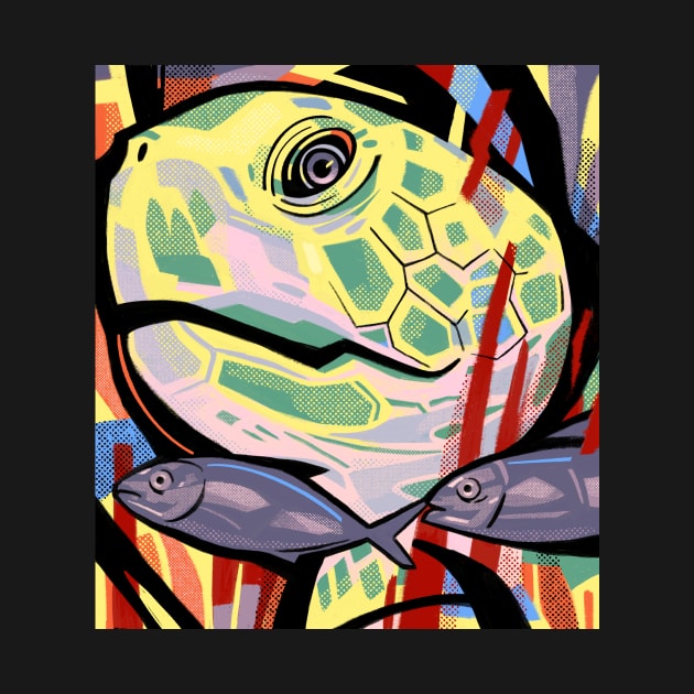 Abstract Sea Turtle by Print Horizon