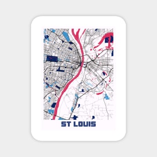 St Louis - Missouri MilkTea City Map Magnet