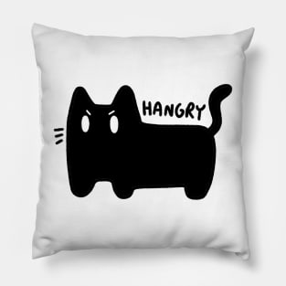 Hangry cute, angry cat Pillow