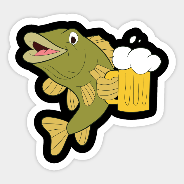 Beer fishing. бир фиш. бир фиш асино. наклейка рыба. пивко с рыбкой.