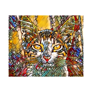 Mosaic Multicolor Cat 697 T-Shirt