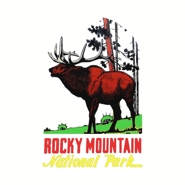 Rocky Mountain National Park Colorado Vintage by Hilda74