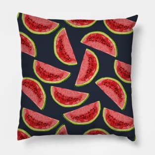 Cute Fresh Sweet Red Watermelon Slice Food Fruit Pattern Pillow