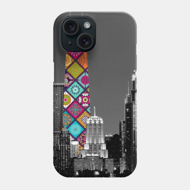 Funky Landmark - Chicago Phone Case by aleibanez