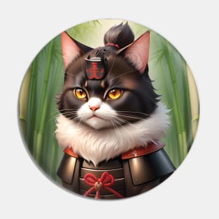 A cute Samurai Cat Pin