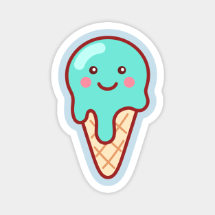 Bubblegum Ice Cream Emoji Magnet