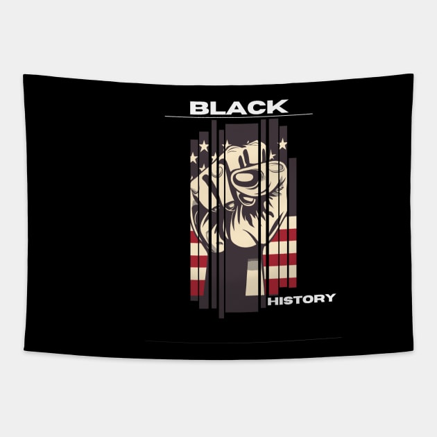 Black History Fist Tapestry by Graceful Designs