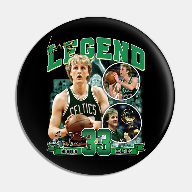 Larry Bird Legend Air Bird Basketball Signature Vintage Retro 80s 90s Bootleg Rap Style Pin by CarDE