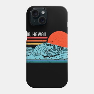 Retro Aloha Beach Surf Vintage Hawaii Surfing Wave 80s 70s Phone Case