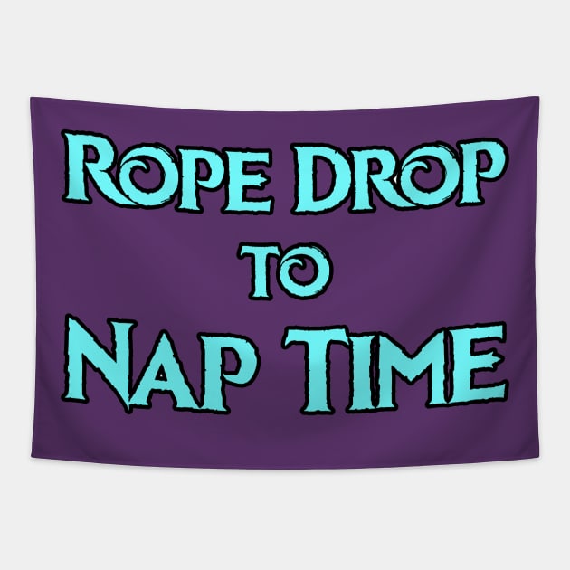 A frozen Rope Drop To Nap Time Tapestry by RopeDropRadio