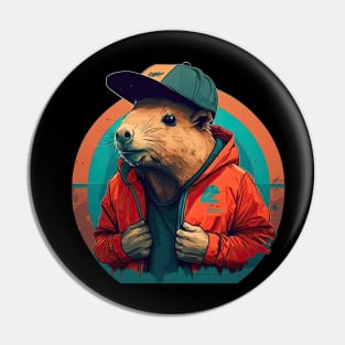 Capybara Rapper Pin