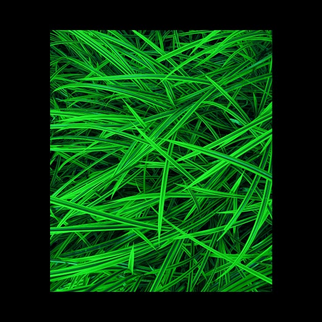 Green neon - needles pattern - Abstract photography by ArtByMe