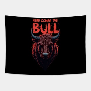 Red Evil Bulls Tapestry