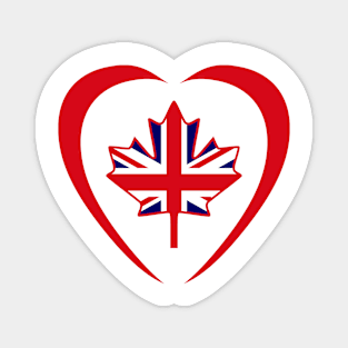 British Canadian Multinational Patriot Flag Series (Heart) Magnet