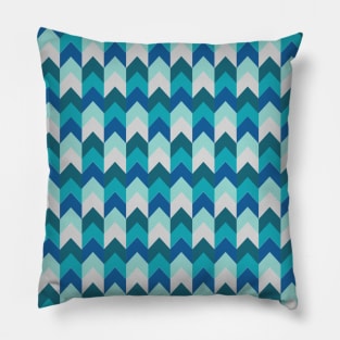 Aqua Chevron Pillow