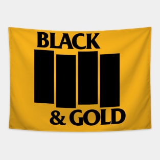 Black & Gold Flag Tapestry