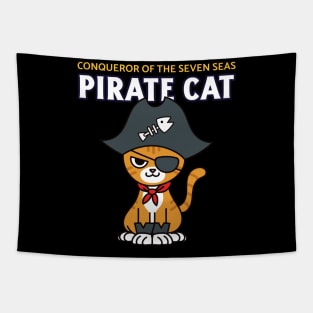 Pirate Cat Cute Anime Tapestry