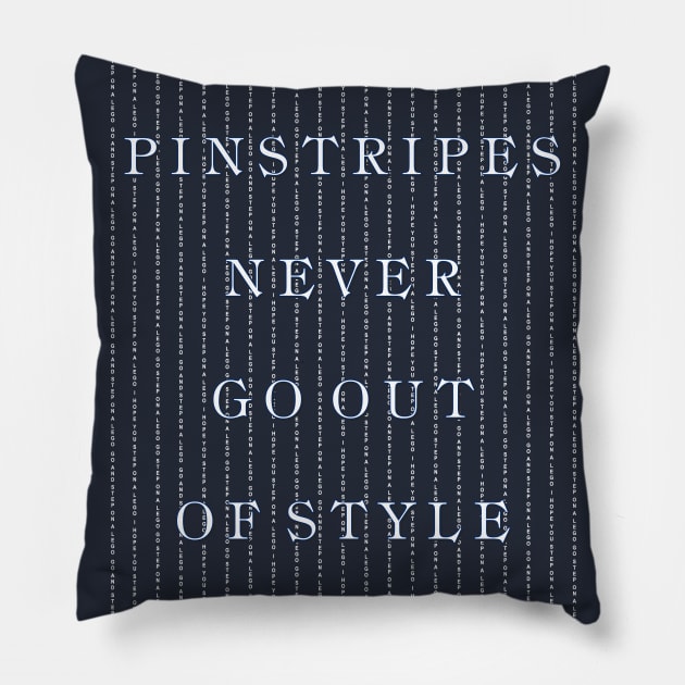 Pinstripes (go step on a lego) Pillow by SaKaNa