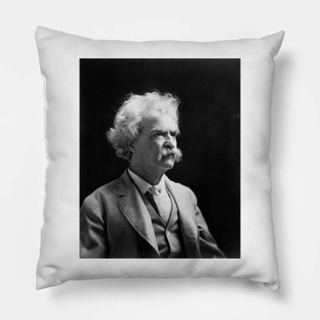 Mark Twain, US author (C026/5087) Pillow by SciencePhoto