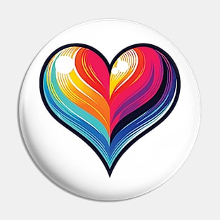 Heart in a Whirl of Colors, Valentine's Day Pin