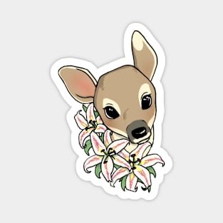 Deer Lily Magnet