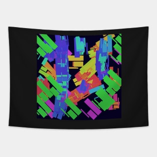 Scrambled Rectangles Abstract Tapestry