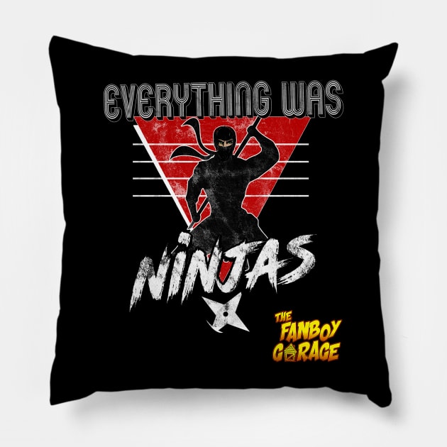 Fanboy Garage-Everything Ninjas Pillow by Thefanboygarage