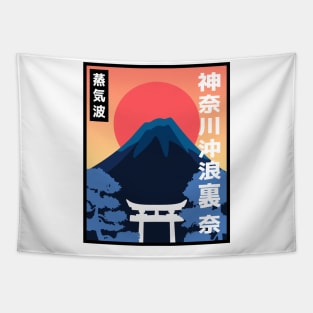 Vaporwave Japan Sun Style Art Modular Retro Vintage Japanese Art Tapestry