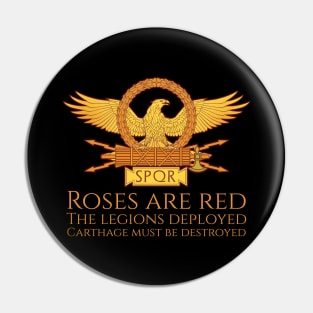 Acient Rome Punic Wars Carthage Must Be Destroyed Valentines Pin