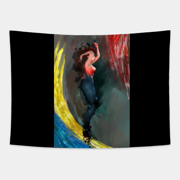 Ukraine mermaid Tapestry by kozinoart