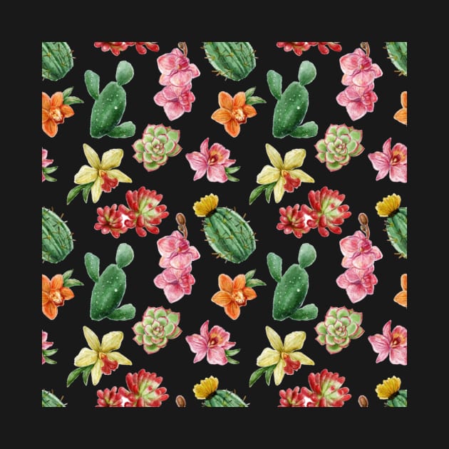 Succulent Flower Pattern by nerdlkr