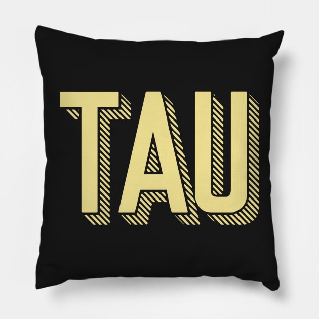 Yellow Tau Sunshine Letter Pillow by Rosemogo