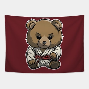 Teddy Bear Taekwondo Tapestry