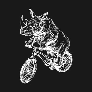 SEEMBO Rhinoceros Cycling Bicycle Cyclist Bicycling Riding Bike T-Shirt