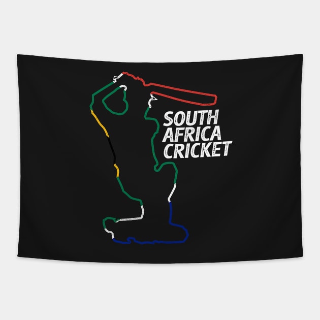 South African Cricket & Flag Tapestry by BraaiNinja