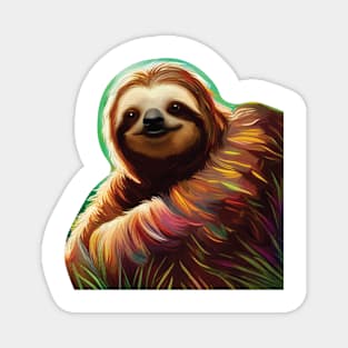 Rainbow Sloth Magnet
