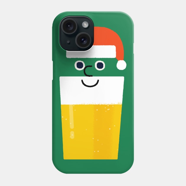 Santa Beer Phone Case by Mauro Gatti Art