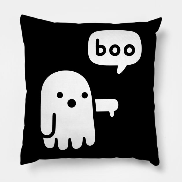 Ghost Boo Pillow by inkstyl