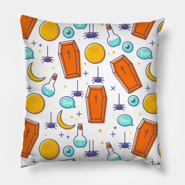 Halloween Pattern Pillow by aquariart