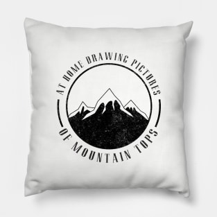 At home drawing pictures, of mountain tops Pillow