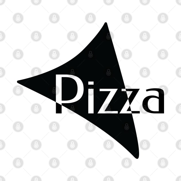 Word Pizza, Pizza Slice, Minimalistic by TeeFusion-Hub