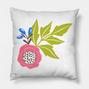 Sunny Bubblegum Camellias Pillow