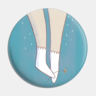 White Socks Forever Pin