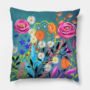 Bloom full hamsa Pillow