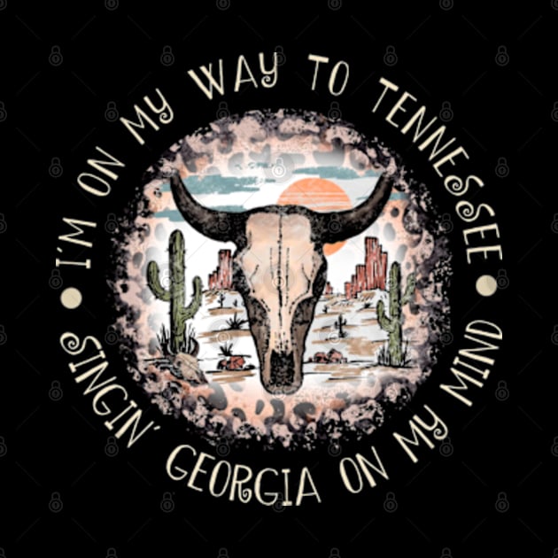 I'm on my way to Tennessee Singin' Georgia on my mind Skull Bull Cactus Leopard by Chocolate Candies