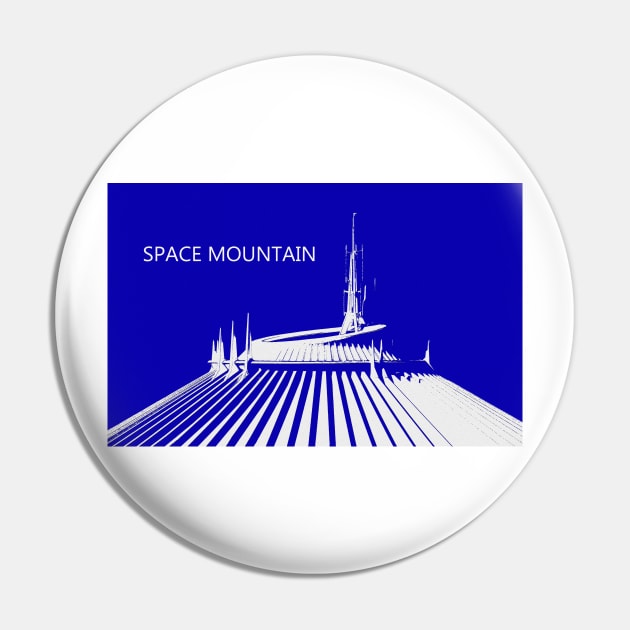 Space Mountain retro art Pin by dltphoto