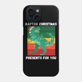 Funny Dinosaur T-Rex Raptor Christmas Presents Phone Case