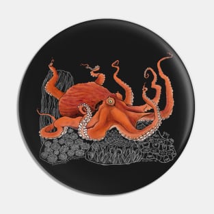 Giant Octopus for dark backgrounds Pin