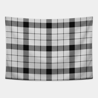 Clan MacFarlane Black and White Tartan Tapestry